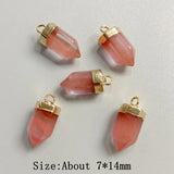 Natural Bullet Shape Stone Pendant Amethyst Quartz Opal Pendant