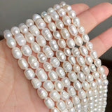Rice Shape Freshwater Pearl Beads 15'' - DIY Women Bracelet Charms
