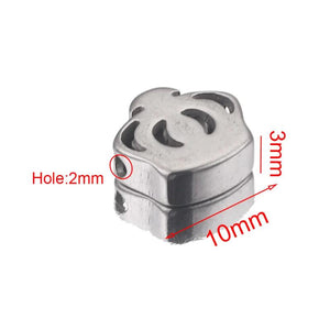 10Pcs Stainless Steel Crown Flower Butterfly Spacer Beads