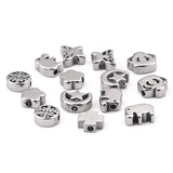 10Pcs Stainless Steel Crown Flower Butterfly Spacer Beads