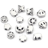 10Pcs Stainless Steel Crown Flower Butterfly Spacer Beads