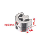 10Pcs Stainless Steel Crown Flower Butterfly Spacer Beads