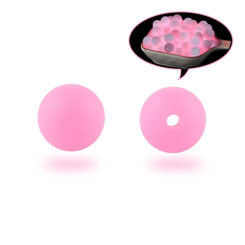 50Pcs 12/15MM Luminous Silicone Beads Glow In The Night DIY Jewelry
