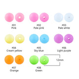 50Pcs 12/15MM Luminous Silicone Beads Glow In The Night DIY Jewelry