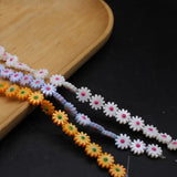 5Pcs 10mm Freshwater Pearl Sunflower Beads Daisy Shell Charms DIY Jewelry