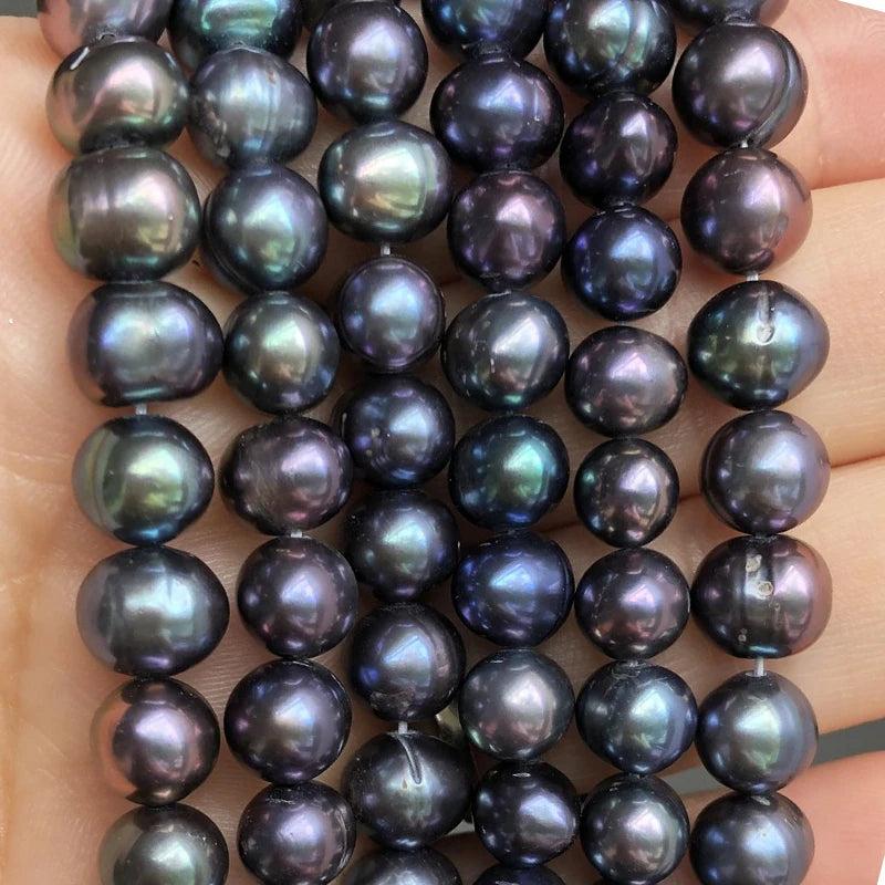 8mm Round Freshwater Pearl Beads Bracelet DIY Jewelry Making