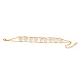 Pearl Necklace Bracelet Women's Two Piece Party Bead Accessories