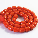 Orange Red Resin Beeswax Loose Beads 15inch