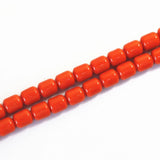 Orange Red Resin Beeswax Loose Beads 15inch