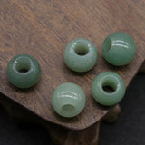 5pcs Natural Rose Quartzs Big Hole Yellow Jade Loose Beads for DIY Jewelry