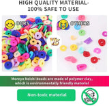 3300Pcs Clay Bead Kit, Polymer Beads for Jewelry Making, 6mm Heishi Beads
