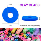 3300Pcs Clay Bead Kit, Polymer Beads for Jewelry Making, 6mm Heishi Beads