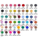 Sunrony 50Pcs 12mm Pearl Silicone Lentil Beads For Bracelets DIY