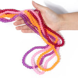 Frosted Transparent Glass Bead Strands for Jewelry Making DIY