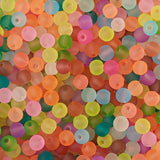 Frosted Transparent Glass Bead Strands for Jewelry Making DIY