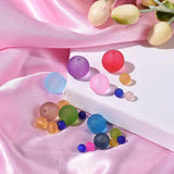 Frosted Transparent Glass Bead Strands for Jewelry Making DIY