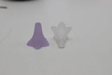 50 Frost Acrylic Trumpet Flower Bead Cap 22mm Cones W/ Center Hole
