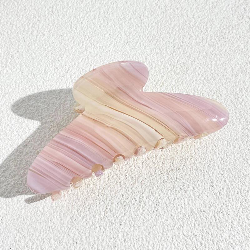 Acetate Pink Rainbow Eye Flower Hamburger Hair Clip Claw