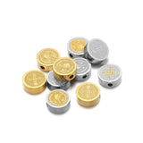 5Pcs Jesus Christ Spacer Beads Stainless Steel DIY Jewelry Making