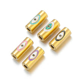 5pcs Stainless Steel Lucky Eyes Enamel Spacer Beads Charms for DIY Jewelry