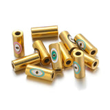 5pcs Stainless Steel Lucky Eyes Enamel Spacer Beads Charms for DIY Jewelry