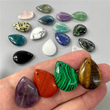 18x25mm Water Drop Gemstone Charms Bead Labradorite Amethyst Quartz Top Drilled