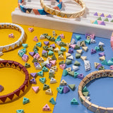 30PCS 6MM Triangle Shape Beads Colorful Rainbow Beads For Bracelets Making