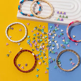 30PCS 6MM Triangle Shape Beads Colorful Rainbow Beads For Bracelets Making