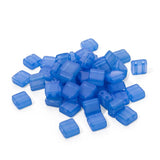 80pcs 8X8MM Half Transparent Acrylic Square Beads For Jewelry Making Boho Diy