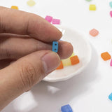 80pcs 8X8MM Half Transparent Acrylic Square Beads For Jewelry Making Boho Diy