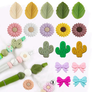 Kovict 10pcs Mini Silicone Beads DIY Jewelry Making