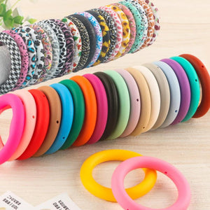 Silicone Ring 65mm Round Pendants Jewelry Making DIY Necklace Accessories