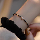 Freshwater Pearl Spinel Crystal Bracelet S925 Sterling Silver Hot Gift Women