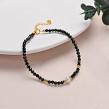 Freshwater Pearl Spinel Crystal Bracelet S925 Sterling Silver Hot Gift Women