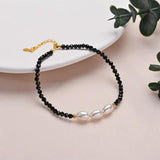 Freshwater Pearl Spinel Crystal Bracelet S925 Sterling Silver Hot Gift Women