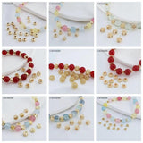 50pcs/lot Square Separators Beads 14K Plated Metal Necklace Spacer Beads