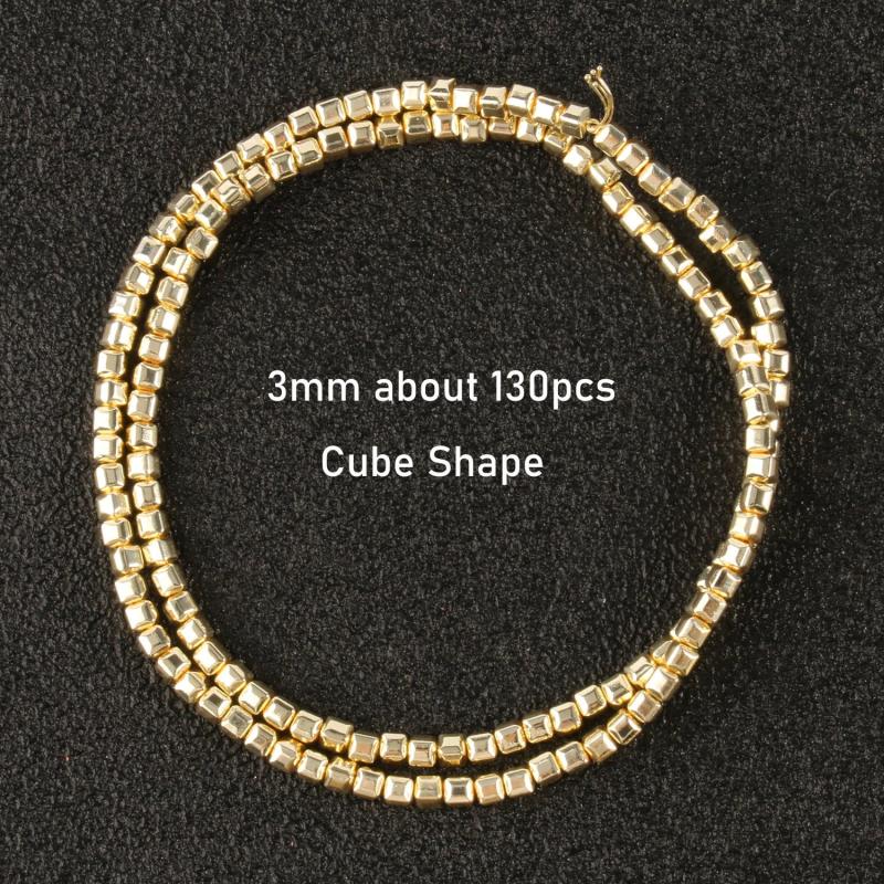 9k Plated Hematite Beads Mix Shapes Spacer Beads Jewelry Making DIY
