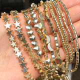 9k Plated Hematite Beads Mix Shapes Spacer Beads Jewelry Making DIY