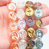 20pcs Oval Roses Tulip Flower Beads AB Bead Charms for Jewelry Making 15*19mm