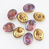 20pcs Oval Roses Tulip Flower Beads AB Bead Charms for Jewelry Making 15*19mm