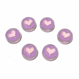 23mm Heart Acrylic Beads Spacer Round Beads For Jewelry Making DIY