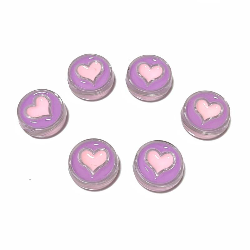 23mm Heart Acrylic Beads Spacer Round Beads For Jewelry Making DIY