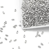 100-400pcs 3X6/4x8mm CCB Spacer Beads Silver Plated DIY Jewelry Making