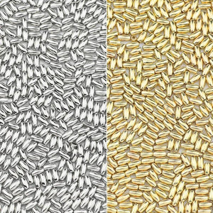 100-400pcs 3X6/4x8mm CCB Spacer Beads Silver Plated DIY Jewelry Making