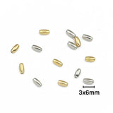 100-400pcs 3X6/4x8mm CCB Spacer Beads Silver Plated DIY Jewelry Making