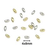 100-400pcs 3X6/4x8mm CCB Spacer Beads Silver Plated DIY Jewelry Making