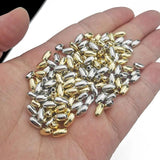 100-400pcs 3X6/4x8mm CCB Spacer Beads Silver Plated DIY Jewelry Making