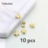 5mm Brass Pentagram Beads for DIY Jewelry Making