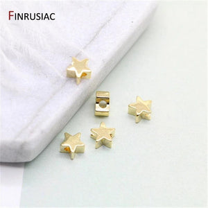 5mm Brass Pentagram Beads for DIY Jewelry Making