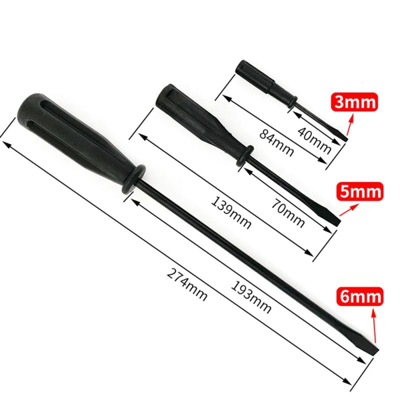 3-piece Set Steel Slotted Screwdriver for Sewing Machine Repair DIY